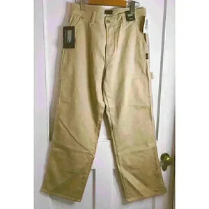 Silver Jeans Relaxed High Rise, Straight Leg Carpenter Pants in Tan Size 27/29